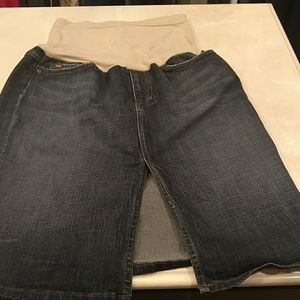 Pea in the Pod Joe's maternity jean skirt sz L